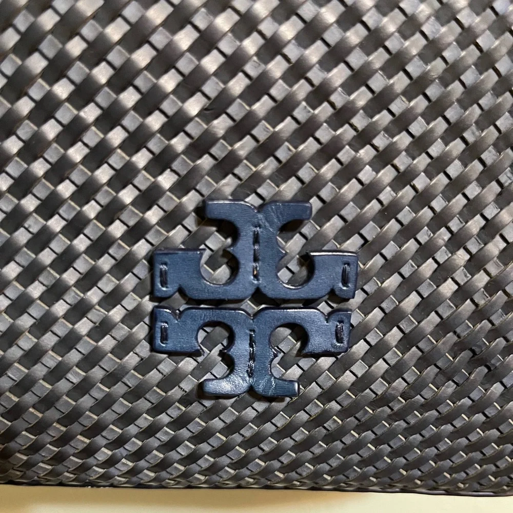 Nwot Blue Tory Burch Thea Woven Hobo Bag - Picture 3 of 13